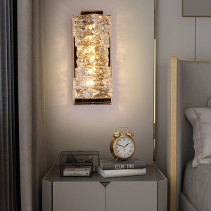 CHENG523 Creative Crystal Three Step Dimming Light LED Modern Wall Sconce Lighting Wall Lamp
