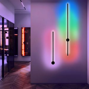 CHENG528 Remote Control RGB Long Strip LED Wall Lamp Sconces Wall Lights