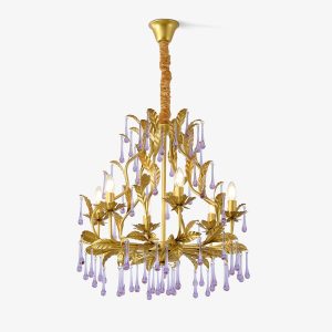 CHENG567 Amethyst Drops Glass