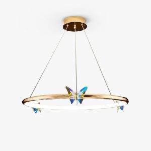 CHENG583  Blue Butterfly Chandelier