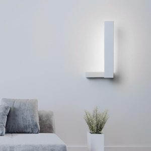 CHENG544 Modern LED L Shaped Black White Wall Sconce