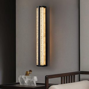 CHENG536 Long Strip Living Room Stairs Outdoor Aisle Stainless Steel Crystal Wall Sconces