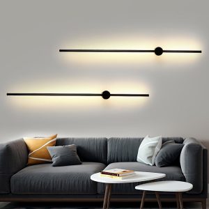 CHENG532 Nordic Linear Ultra-thin Long Strip LED Wall Lamp for Bedside Background Wall