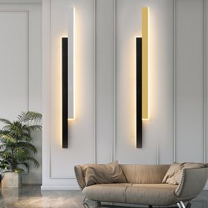 CHENG531 Nordic Minimalist Double Long Strip LED Wall Lamp for Living Room Bedside Aisle
