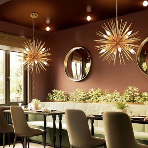 CHENG556 Geometric Sputnik Chandeliers for Dining Room