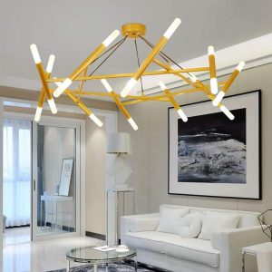 CHENG548 Creative Metal Design 16 Lights LED Industrial Chandeliers Hanging Lamp